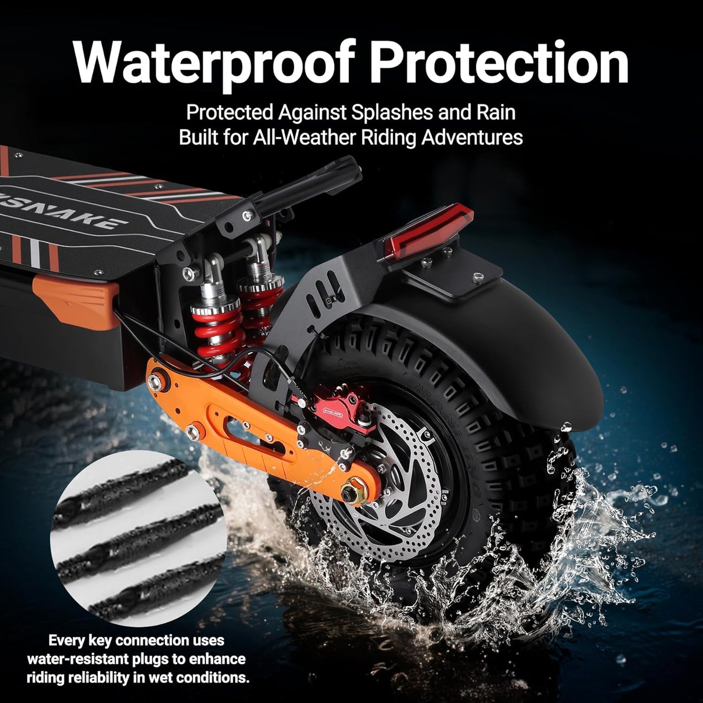 Electric Scooter for Adults – 5600W Dual Motors, 50MPH, 60V 30Ah Battery, 60 Miles Range, 11" All-Terrain Tires, Foldable with Detachable Seat (UL 2272 Tested)