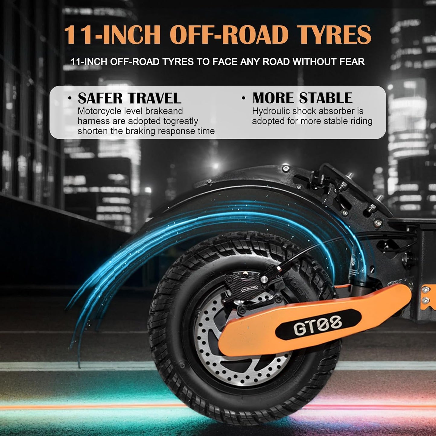 DOF 5600W Electric Scooter for Adults – 50MPH, 40 Miles, Dual Motor, Foldable with Seat & Off-Road Tires