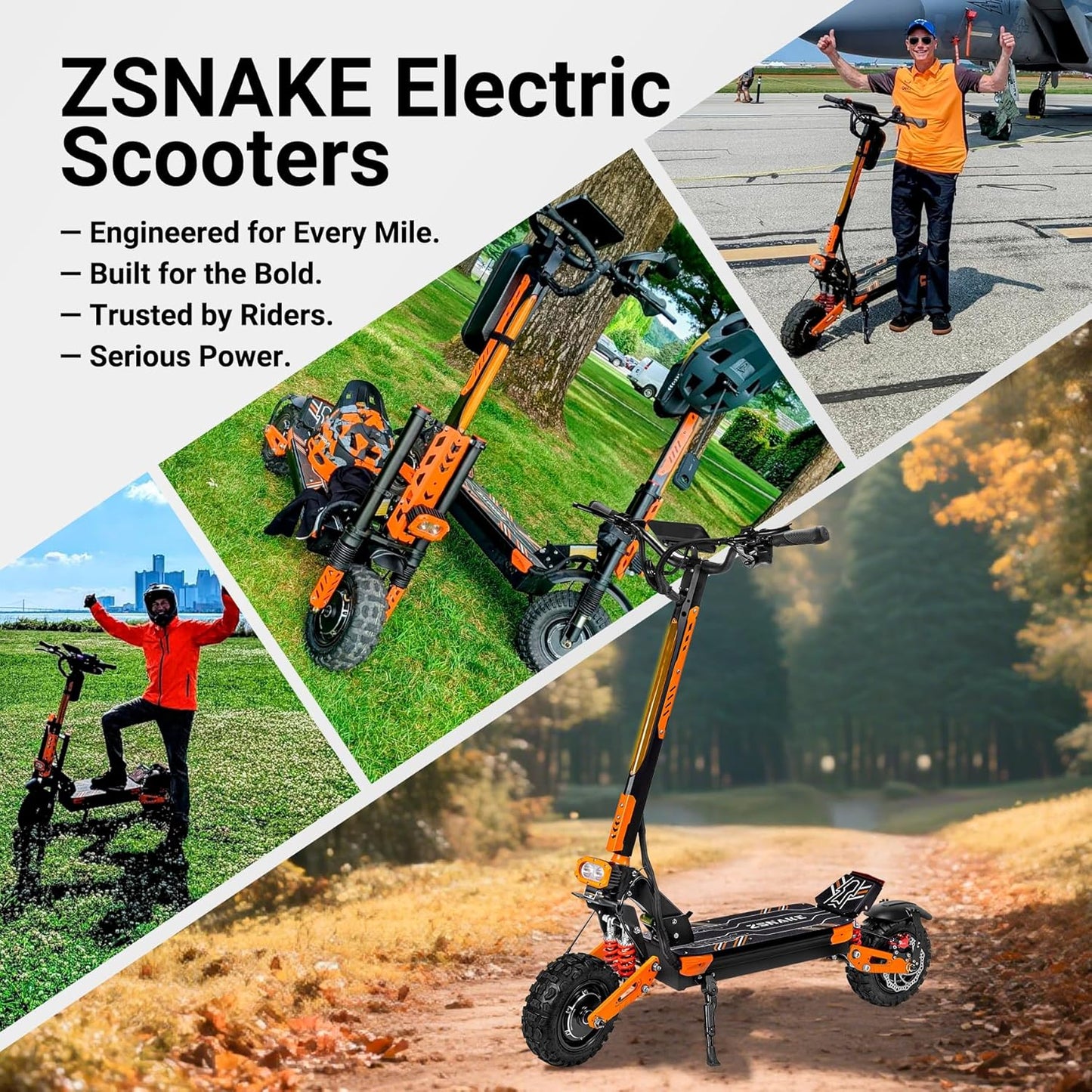 Electric Scooter for Adults – 5600W Dual Motors, 50MPH, 60V 30Ah Battery, 60 Miles Range, 11" All-Terrain Tires, Foldable with Detachable Seat (UL 2272 Tested)
