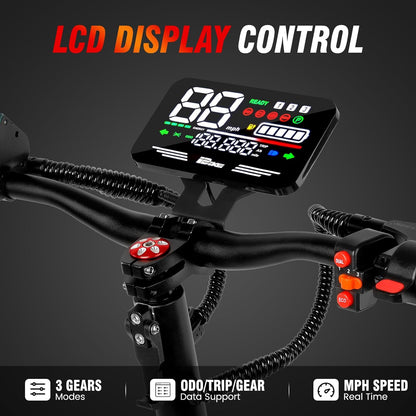 Electric Scooter for Adults – 52MPH BeastRide 6000, Dual Motor, 50-Mile Range, Off-Road, Foldable with Seat