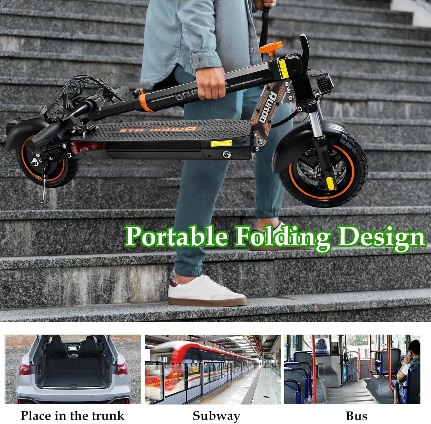 Electric Scooter for Adults – 5600W Dual Motors, 50MPH, 50 Miles Range, 60V 27Ah Battery, Off-Road Tires, Seat, 490lbs Max Load